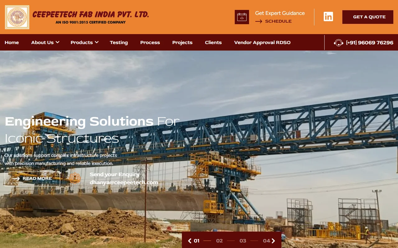 Ceepeetech Fab India – Industrial Machinery & Fabrication live screenshot