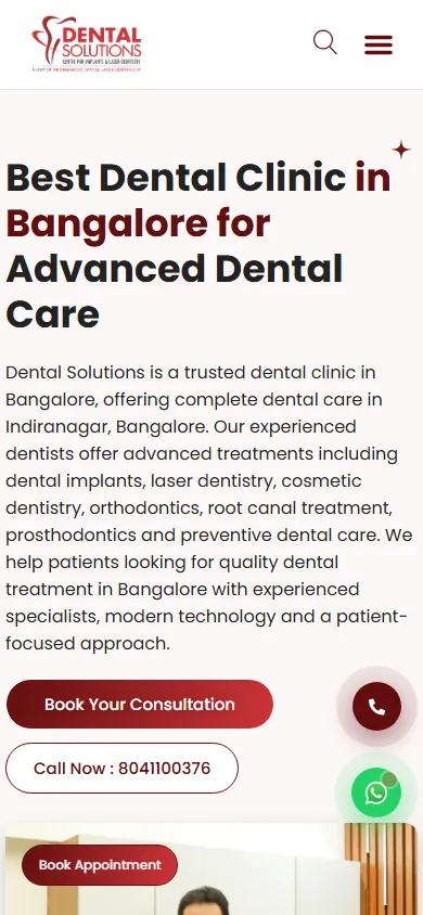 Best Dental Clinic in Indiranagar, Bangalore | Dental Solutions Mobile