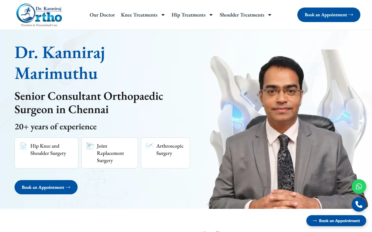 Dr. Kanniraj Ortho - Orthopaedic Clinic Website