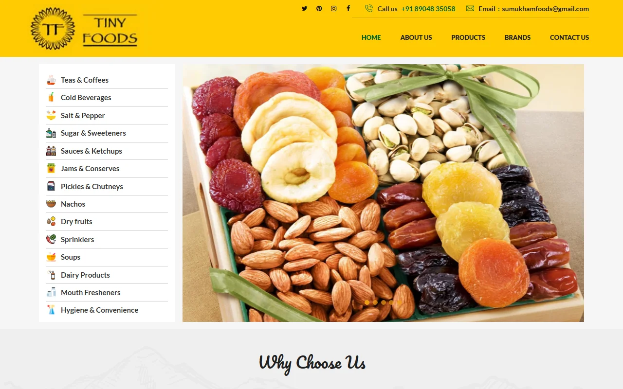 Tiny Foods D2C Store