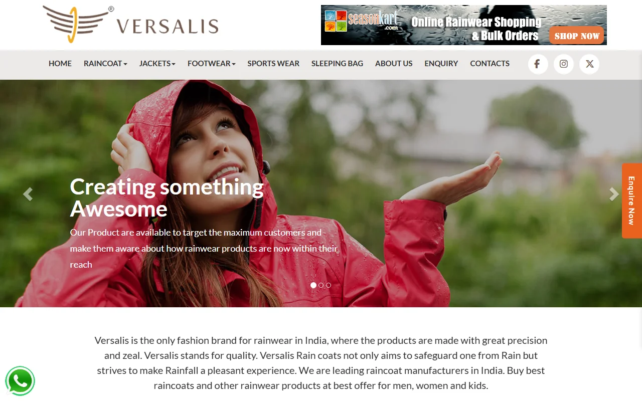 Raincoat Rainwear Manufacturer in India Desktop
