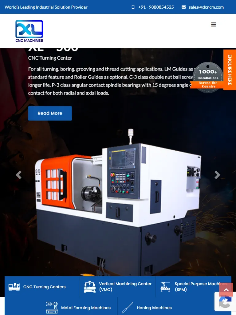 XL CNC Machines Tablet